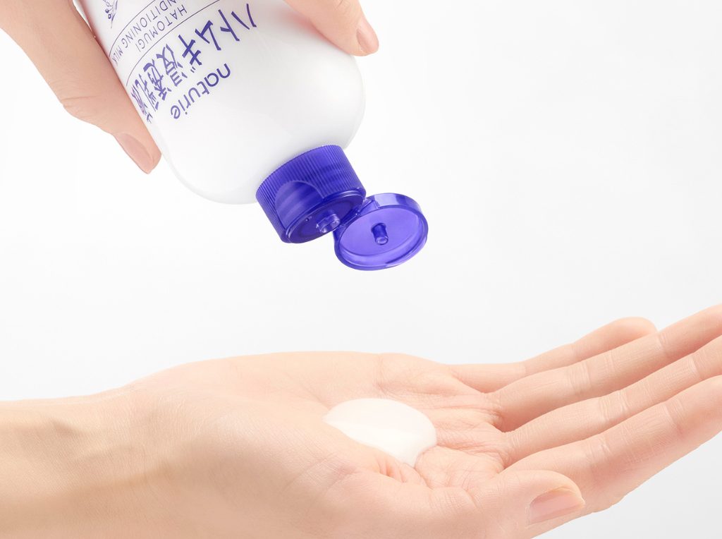 うるおい抱えて肌もっちり　ハトムギ浸透乳液